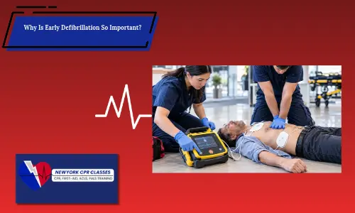 aed delivering early defibrillation during cardiac arres